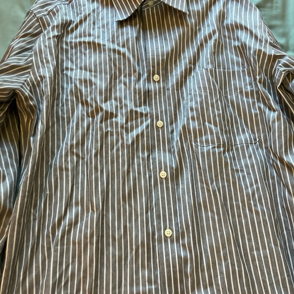 Joseph Abboud Gray Casual Button Down Shirt 16.5/ 34/35